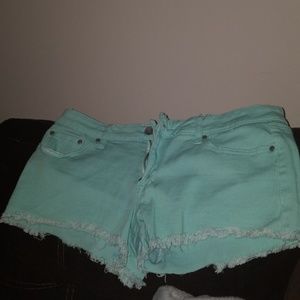 Like New Teal Jean Shorts